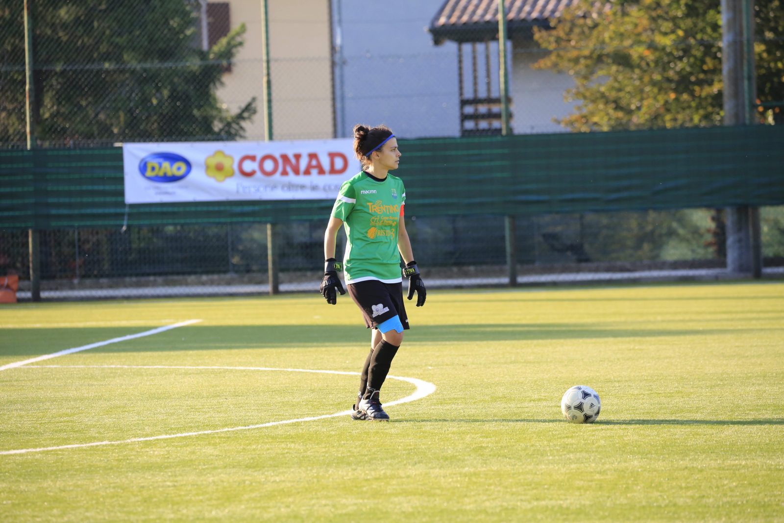 Chiara Valzolgher in campo per il Trento Calcio Femminile